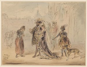 Noble Man and Woman in Conversation with an Old Woman by Alexander Ver Huell