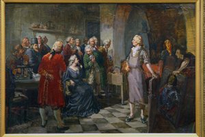 Empress Elizabeth of Russia Visiting M. Lomonosov