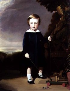 Portrait of a Child with a Wooden Top by Alexander Young