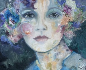 Dreamy Floral Gaze by Alexandra Higgins