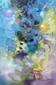 Dreamy Pastel Flowers by Alexandra Higgins