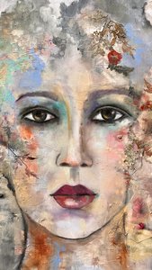 Modern Floral Portrait by Alexandra Higgins