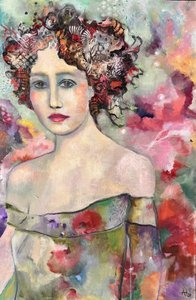 Serene Floral Portrait by Alexandra Higgins