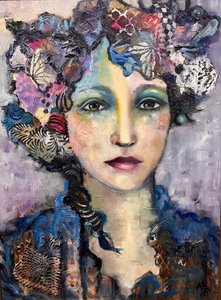 Textured Art Woman by Alexandra Higgins