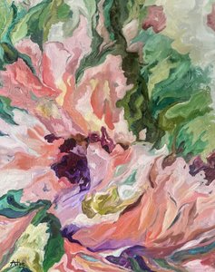 Vibrant Floral Abstract by Alexandra Higgins