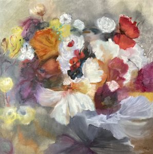 Vibrant Floral Abstract by Alexandra Higgins