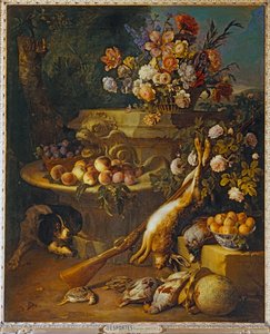 Dead Game, Fruits, Flowers and a Dog