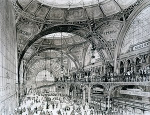 Central Station, Bucharest, Romania, from Orientalisme et Architecture Contemporaine by Alexandre Auguste Louis Marcel