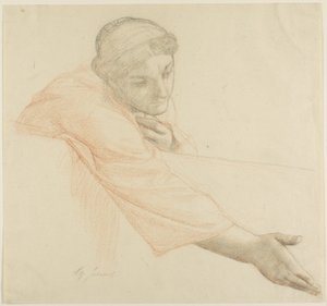 Woman Reaching Over a Wall, study for The Life of Saint Louis, King of France