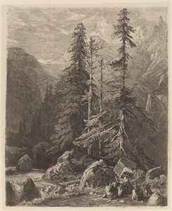 Etching Trials by Alexandre Calame, I, pl. 21 by Alexandre Calame
