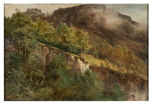 Mountain Landscape in Valais by Alexandre Calame
