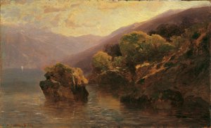 View of Lake Geneva by Alexandre Calame