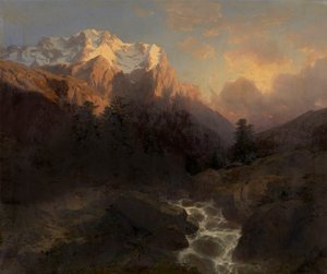 The Wetterhorn by Alexandre Calame