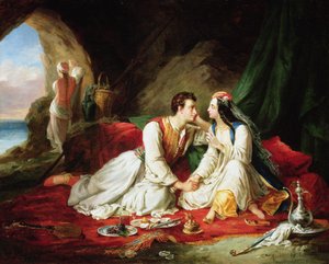 Byron as Don Juan, with Haidee by Alexandre Colin