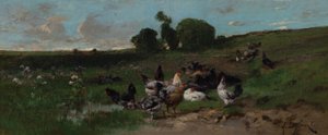 Animated landscape of chickens by Alexandre Defaux