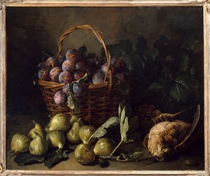 Still Life, Figs and Plums