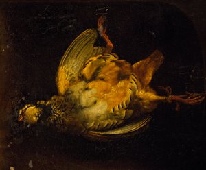 Still life with partridge by Alexandre Francois Desportes