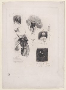 Leaf of Sketches, 1833-38 by Alexandre Gabriel Decamps