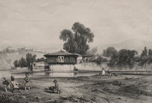 Pavilion at the Edge of a River by Alexandre Gabriel Decamps