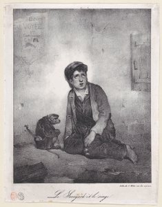 The Boy from Savoy and His Monkey by Alexandre Gabriel Decamps