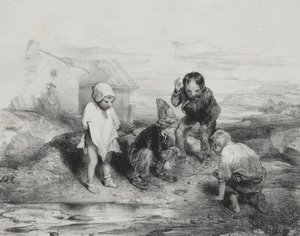 The Deciding Throw by Alexandre Gabriel Decamps