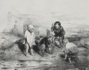 The Deciding Throw by Alexandre Gabriel Decamps