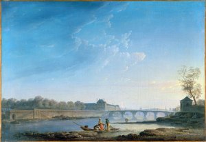 The Quay of the Tuileries and the Pont Royal, c.1780 by Alexandre Jean Noel
