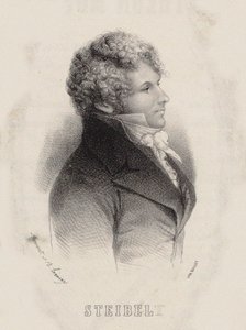 Portrait of pianist and composer Daniel Steibelt 1765-1823, 1850 by Alexandre Leroux