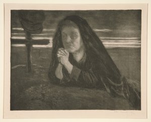 Untitled Study of Woman Praying at Soldier