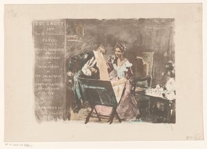 Visiting Card of Print Dealer Edmond Sagot in Paris by Alexandre Lunois