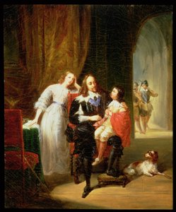 Charles I (1600-49) awaiting trial, Prince Henry (1640-60) seated on his lap