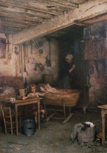Children in a Cottage Interior