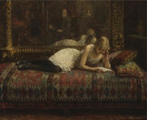 The Artist and His Model by Alexei Alexeyevich Harlamov, 1875