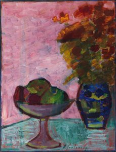 Still Life with Fruit Bowl and Flower Vase, ca. 1932 by Alexei Javlensky von