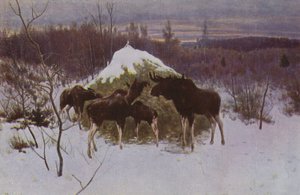 Herd of Elk, 1889 by Alexei Steipanovitch Stepanov