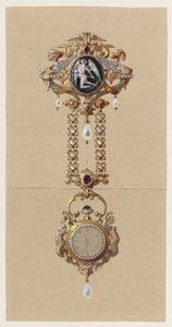 Design for a Chatelaine with Watch