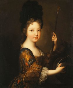 Portrait of a Girl, half-length, as Minerva by Alexis Simon Belle