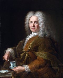 Portrait of a Gentleman Holding a Cup of Chocolate by Alexis Simon Belle