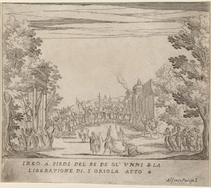 Jereo Before the King of the Huns for the Liberation of Saint Ursula by Alfonso Parigi II