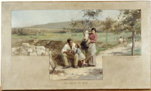 Sketch for the Arcueil-Cachan Town Hall: The Family - Lunchtime