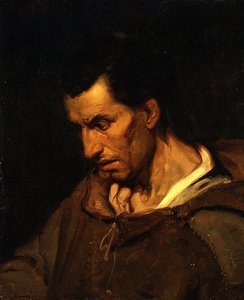 A madman with delusions of piety dressed as a friar by Alfred (attr. to) Dehodencq