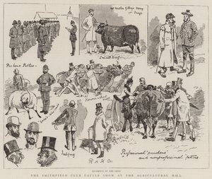 The Smithfield Club Cattle Show at the Agricultural Hall by Alfred Chantrey Corbould