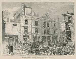 The Dynamite Outrages in Westminster; General View of the Damage in Scotland Yard by Alfred Chantrey Corbould
