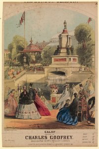 Galop. Showing the Royal Horticultural Society Garden Created to Coincide with the 1862 Exhibition by Alfred Concanen