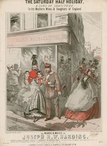Musical Score for The Saturday Half Holiday by Alfred Concanen