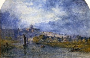 Sunset Over Norwich by Alfred Dawson