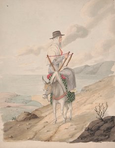 Barandilles, a Woman on a Donkey by Alfred Diston