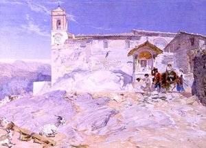 Sta Rocco, Olevano by Alfred Downing Fripp