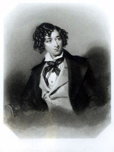 Portrait of Benjamin Disraeli Esquire (1804-81) M.P., Engraved by H. Robinson by Alfred Edward Chalon