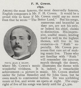 Frederic Hymen Cowen, British pianist, conductor and composer by Alfred Ellis and Walery
